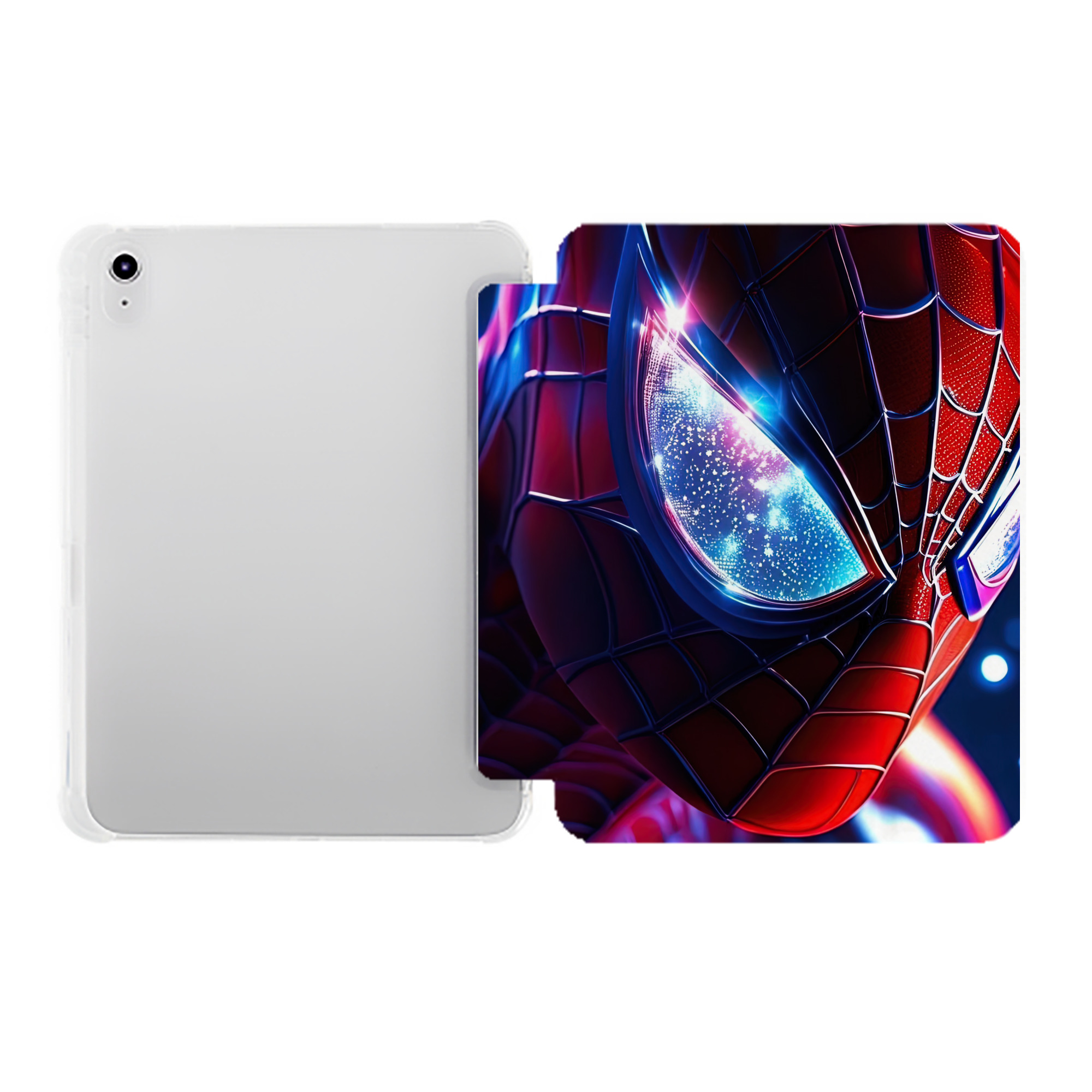 （画像用） Spider Man スパイダーマン IPad ケース ペン収納付き 三つ折りスタンド PUレザー×シリコン 対応機種9.5/10.5/10.9インチ